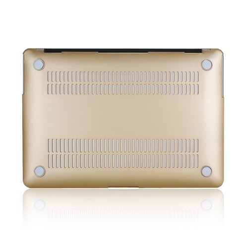MacBook Air 13 Hülle Case,iNeseon Ultra Slim Plastik Hartschale Tasche Cover Zubehör, US Golden und EU Transparent Tastatur Abdeckung Schutzhülle für Apple MacBook Air 13.3 Zoll [Modell:A1466 und A1369] (Golden) - 5