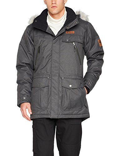 Columbia Barlow Pass 550 Chaqueta, Hombre, Gris oscuro, L