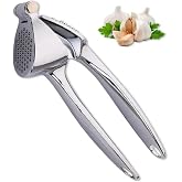Deconox Profesyonel Paslanmaz &Ccedil;elik Sarımsak Ezici (18cm) - Ergonomik &amp; Kolay Temizlenebilir Sarımsak Presi - Zencefil ve K&uuml;&ccedil;