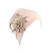 Produktbild Mitlfuny Mode Frauen Indien Afrika Muslim Elastische Turban Cap Appliques Hut Kopftuch Wrap Turban Damen Frauen Indien Afrika Muslim Elastic Cap (Beige)