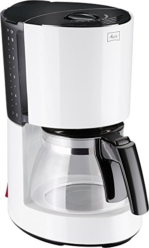 Melitta 100201 wh/bk Enjoy Kaffeefiltermaschine -Aromaselector -Tropfstopp -Glaskanne schwarz/weiß