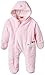 SALT AND PEPPER Baby Girls NB Jumpsuit L.Friends Plüsch Plain Hooded Long Sleeve Snowsuit, Pink (rose 802), 3-6 Months (Manufacturer size: 68)