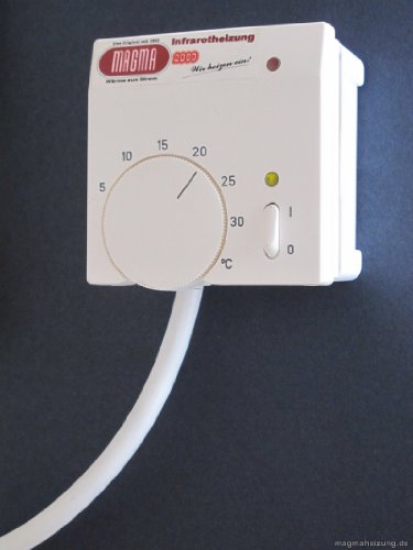 Magma Infrarotheizung 400Watt (Granit grau-weiß) Stand-Variante mit Steckdosenregler - 3