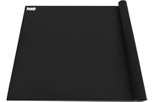 Foepoge Extra Grandes 92x61 cm Tapete de Silicona para Resina Epoxi Transparente Manualidades/Epoxy Resin Kit, Estera de Silicona para Llaveros, Cristales, Madera, Bisuteria Manualidades,Negro