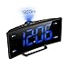 Price comparison product image Mpow Projection Alarm Clock with FM Radio, Dual Alarms Digital Ceiling Clock - USB Charging Port, Snooze Function, 2-inch Large LED Display, Dimmer, Sleep Timer, 12/24 Hour, Mains Power