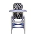HOMCOM Baby Toddler Rocking Feeding Highchair Booster Seat Multifunctional 3-in-1 Chair+Table+Rocking Base (Blue)