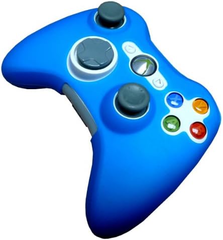 TEEPEE ONLINE® DARK ELECTRIC BLUE ** UK EXCLUSIVE COLOUR** SILICONE SKIN CASE COVER for XBOX 360 CONTROLLER