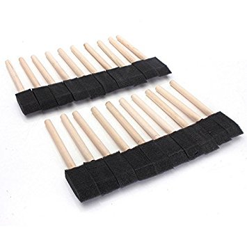 Trillycoler 20ST 1″ Schaum Schwammpinsel Pinsel Holzgriff Malerei Zeichnung Craft Werkzeug - 3