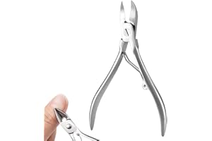 HYRKOTW Tagliaunghie professionali in acciaio di precisione da 1 pezzo, tagliaunghie incarnite dure e spesse, tagliaunghie per tagliare le cuticole, uso professionale e domestico, molto confortevoli