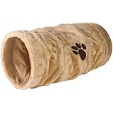 Trixie 42981 Spieltunnel, Plüsch, ø 22 cm/60 cm, beige