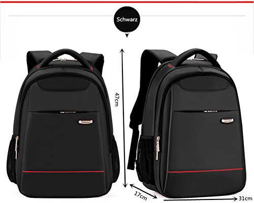 Leefrei Laptop Rucksack Notebook Rucksack Schulrucksack Unisex Rucksack (15,6 Zoll, Schwarz1) - 3