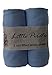 2 x Baby Cot Fitted sheet 60x120 100% Jersey Cotton - Blue