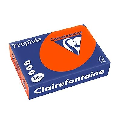 Clairefontaine Trophée - Ramette de papier/cartonné, 250 feuilles, A4 21 x 29.7 cm, Rouge cardinal