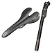 Produktbild TOSEEK Ultra Light 95g Full Carbon Sattel + Carbon-AERO Sattelstütze 27,2 / 30,8 / 31,6 x 350mm Gruppe Set für MTB Rennrad (27.2mm)