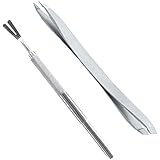 Zeckenentferner – Edelstahl 2er Pack mit Zeckenzange und Zeckenhacken - Problemlos Zecken entfernen - The Natural Pet Company Qualitätsprodukt