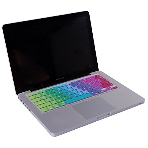 MacBook Tastatur Cover, ttrees Silikon Tastatur Haut umfasst die Colorful Aufkleber Protector (US Layout) für MacBook Pro 33 cm 38,1 cm 43,2 cm (mit oder ohne Retina Display) und MacBook Air 33 cm Laptops - 5