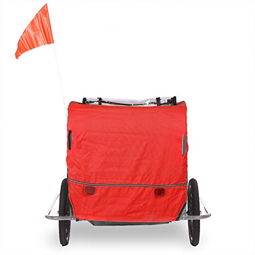 Kinderfahrradanhänger mit Universal-Kupplung und Alu-Rahmen 138 x 90 x 86 cm - 4