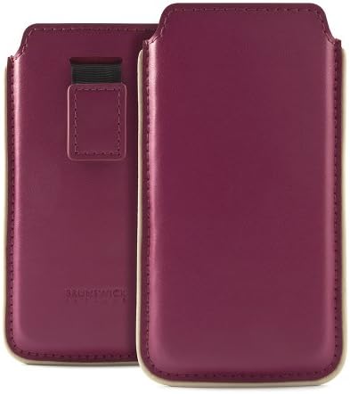Brunswick Leather Pouch for iPhone 5 - Cranberry
