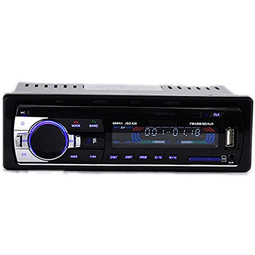 PolarLander Car Radio Audio USB/SD/MP3 Player Receiver Bluetooth Hands-free with Remote Control Black 1 Din