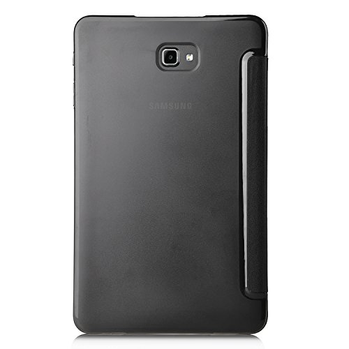 Samsung Galaxy Tab A 10.1 Hülle, IVSO Ultra Schlank Ständer Slim Leder zubehör Schutzhülle mit Automatischem Schlaf Funktion für Samsung Galaxy Tab A 10.1 Zoll Wi-Fi/ LTE (2016) SM-T580N/SM-T585N Tablet-PC perfekt geeignet, Slim Schwarz - 8
