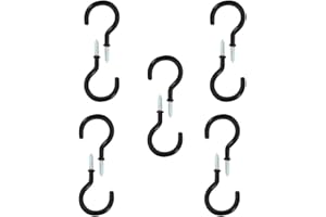 FYACCD 10 szt. metalowych haczyków sufitowych, wielofunkcyjne powlekane wkręcane haczyki ścienne do wiszących roślin, kubków, naczyń, świateł i innych rzeczy, idealne do użytku wewnątrz i na zewnątrz