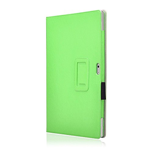 Tasche für Microsoft Surface 3 mit praktischer Stand Funktion aus robustem Kunstleder kombiniert Schutz und Design für Ihr Microsoft Surface 3 Hülle Cover Case Grün von UC Express® - 6