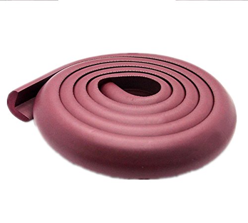 D-Mcark Kid Baby Safety Protection Products Wall Furniture Table Rubber Foam Corner Edge Cushion Bumpers Guards Protector Tape Brown 2M 6.5ft