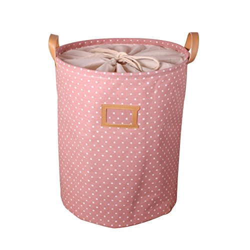 YINGMO 14×14×18 Zoll Baumwoll-Leinen gemischte klassische bequeme zusammenklappbare Korb Aufbewahrungsbox mit Kartenfach