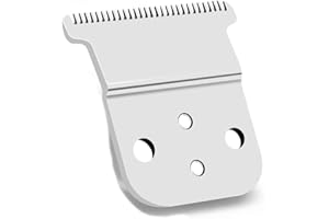Kaynway Edelstahl T-Klinge Clipper Blade Replacement ceramic blade Karbon Tiefzahn Ersatz für Andis Slim-Line Pro-Li Trimmer D-8 /D7 Silber