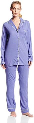 Casual Nights Womens Sleepwear Classic Long Sleeve Pajama Set - Purple - X-Large