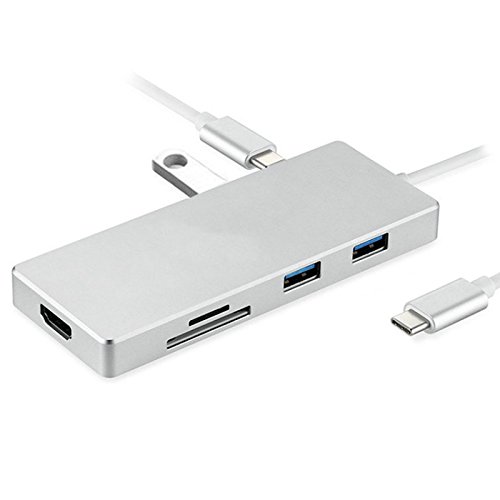 Hrph Multifunktions-Mini 3 Ports USB 3.0 HUB Typ-C Zu HDMI TF SD Kartenleser Für Macbook Pro PC