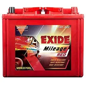 EXIDE MILEAGE RED BATTERY FOR FOUR WHEELER (MLDIN50R 50 AH)