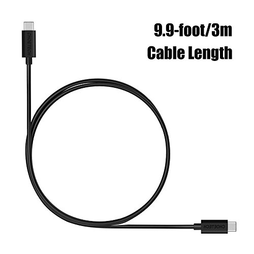 USB C auf USB C Kabel CHOETECH 10ft(3m)für Type C Geräte wie Google Pixel/Pixel XL, new MacBook, ChromeBook Pixel, Nexus 5X, Nexus 6P, Lumia 950 / 950 XL und sonstige Type-C Unterstützte Smartphones & Tablets - 3
