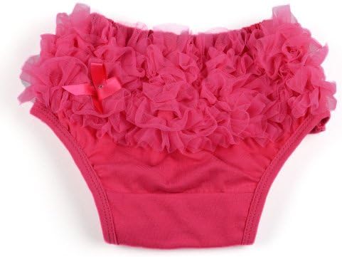 Hot Pink Baby Girl Knickers Ruffle Panties Bloomers Diaper Cover-S