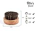 Premium Beard Brush for Men - Perfect for Beard Balms & Oils - Round Wooden Handle Natural Soft Horse Hair Bristles Styling & Grooming Tool - Helps Softening and Conditioning Itchy Beards and Mustaches - 2 Year Warranty