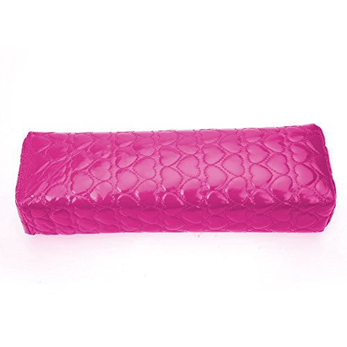 Demiawaking Nail Art Pillow Soft PU Leather Hand Rest Cushion Holders for Manicure Hand Arm Rest (Rose)
