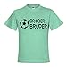 Price comparison product image Big Sister Football Boys Kids T-Shirt, Boys', heathergreen / schwarz, 12 - 14 Jahre
