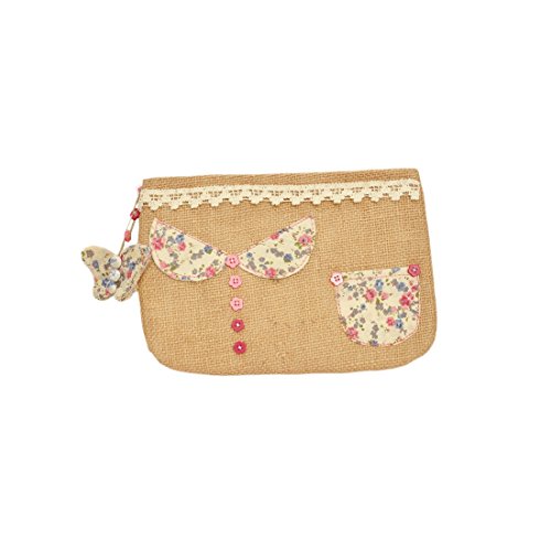 Use Me Jute, Collar Pocket Pink, off-white, beige butterfly Pouch for Women | Multiutility |Travel Kit | Cosmetic Pouch | Cute Pencil Pouch | Make up pouch RS.299 (63.00% Off) - Amazon