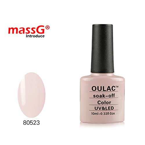 10ml OULAC Nail Gel Shine Gloss Matte Polish Varnish Remover Cleanser Wipes UV Light Required Fast Dry - Barely There