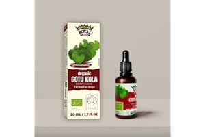 ROYAL BRAND Bio Gotu Kola - Extrakt in Tropfen / 50 ml / 1,67 fl oz / Glasflasche für bessere Qualität.