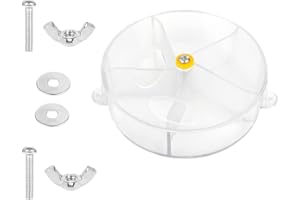 CONGGUAN Parrot Foraging Wheel Bird Feeder Spins Toy Parrot Chew Toy Used for Parakeet Cockatiel Conure African Grey (Transparent)