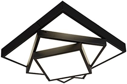 NMPZ- LED Ceiling Lamp Modern Simple Atmosphere Household Hall Creative Master Bedroom Rectangle Living Room Lighting Fixtures ( Size : 53*53cm )