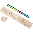 Kancha Marble Run Track Long Track,Snake Marble Race Marble Run Race Wooden Plate, Light Weight Toy, Montessori Pack of 1 Snake Maze Toy Wood Toy