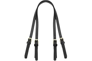 VASANA 2PCS Universal Bag Straps Replacement Leather Shoulder Bag Straps Adjustable Handbags Strap Replacement with Adjustable Buckle for Bag Handbag Handle (UKZ75356B)