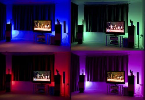 Colour changing RGB LED Kit with IR Remote control 6 x 500mm strips plug in power supply and connection cables