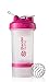 Produktbild BlenderBottle Prostak Protein Shaker / Diät Shaker (650ml, skaliert bis 450ml, mit 2 Container 150ml & 100ml, 1 Pillenfach) Pink/transparent