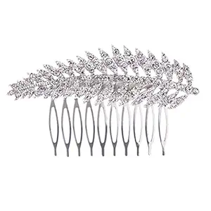 Beaupretty Rhinestones Hair Comb, Alloy Hair Comb Crystals Hair Pins Insert Hair Comb Tiara Party