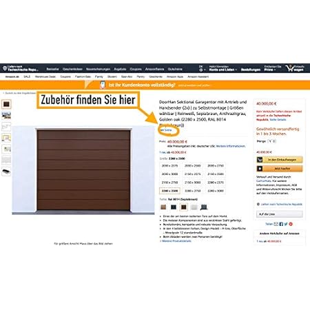 DoorHan - Puerta de garaje seccional | para montar en casa | tamaños a