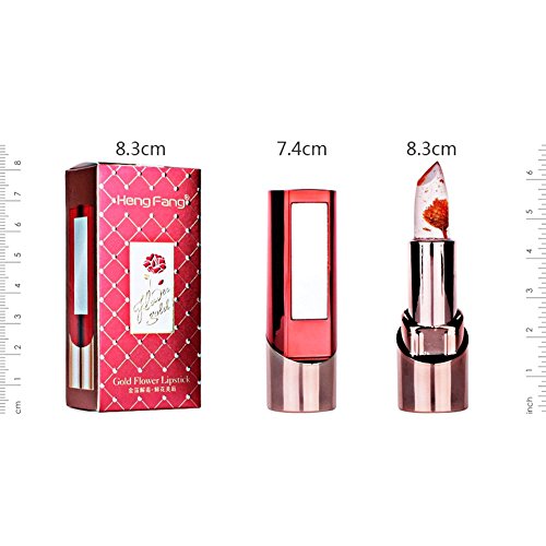 Lippenstift Richoose Lange haltbare Farbwechsel Feuchtigkeitsspendende Glanzblume Professionelle helle Surplus Lippen Kosmetik Mit einem schönen Spiegel für Mode Frauen - 3