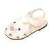 Produktbild Elecenty Sandalen Sommerschuhe,Outdoor Offene Katze Cartoon Strandschuhe Niedlich Lauflernschuhe Anti-Rutsch Schuhe Prinzessin Mädchen Sneaker Solide Sohle Atmungsaktiv Flach Shoes (27, Weiß)
